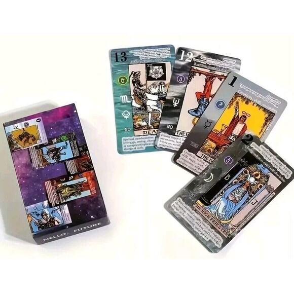 Tarot Cards with Keywords Zodiac Astrology And Chakra Meanings New NIB Spiritual - Picture 3 of 6
